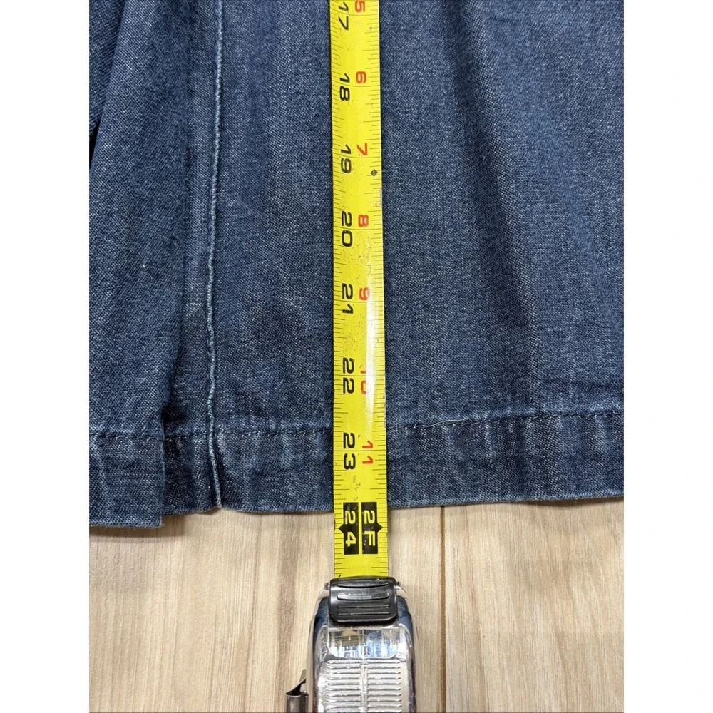Basic Editions Womens Size 14 Denim Skirt Knee Length‎ Blue Jean Classic Casual